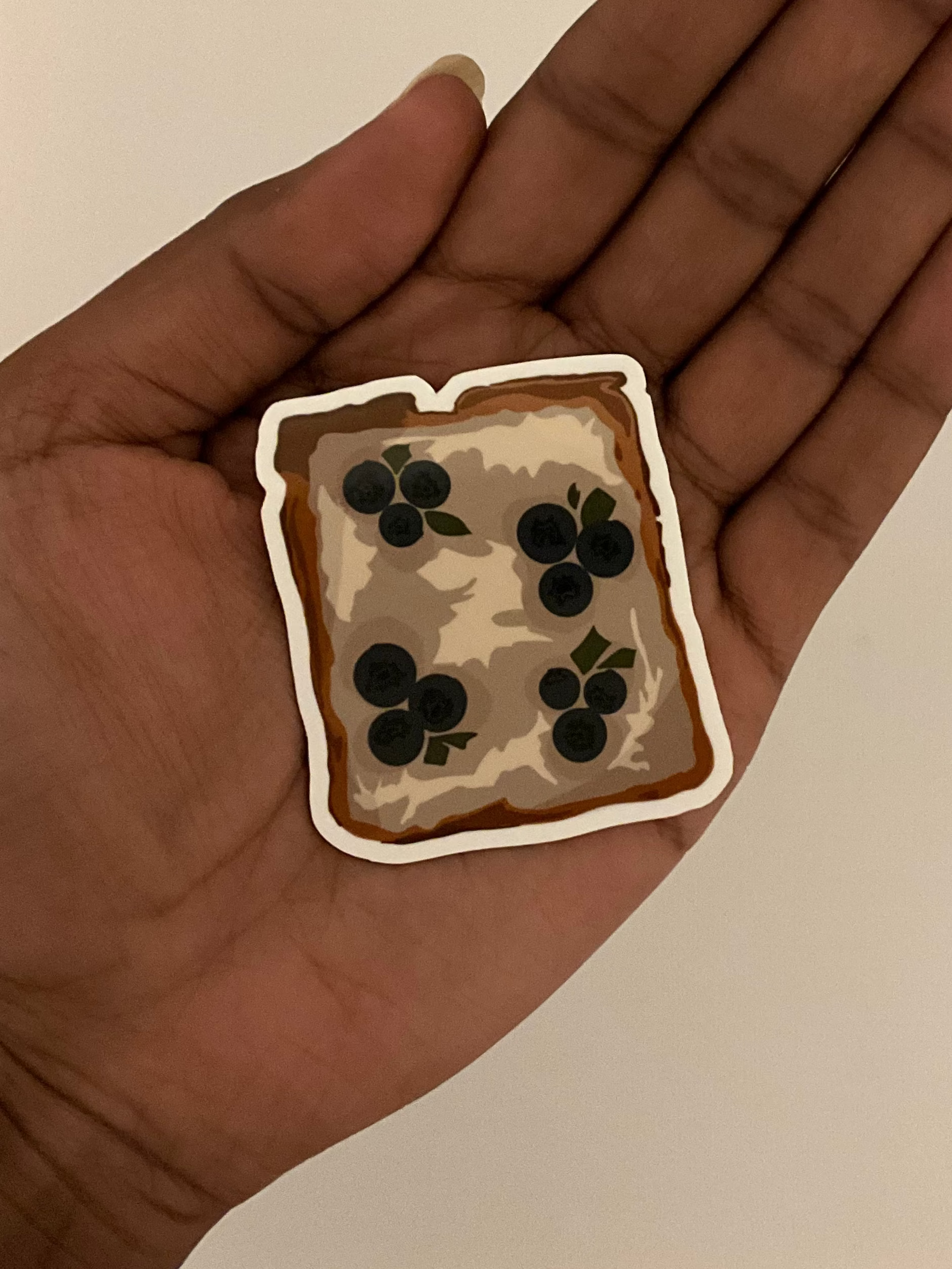 Sticker toast au myrtille pour journaling et scrapbooking, illustration food cosy pour carnets créatifs